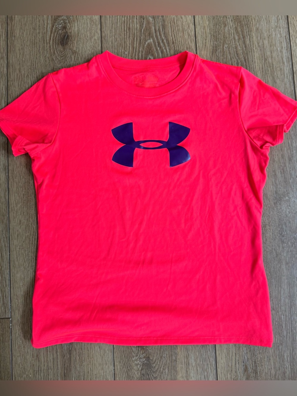 Under Armour - Neon Pink Performance Tee with Navy Logo